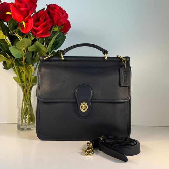 Vintage Coach Willis Bag 9927 Navy Blue 2005